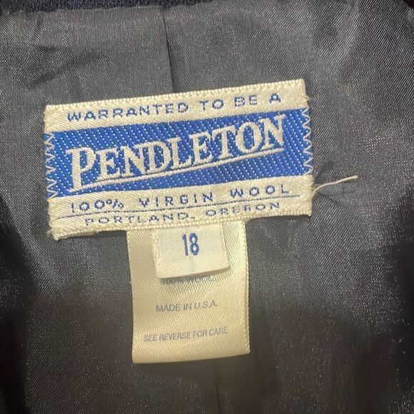 Pendleton Vintage 100% virgin wool navy blazer 18 - Picture 5 of 10